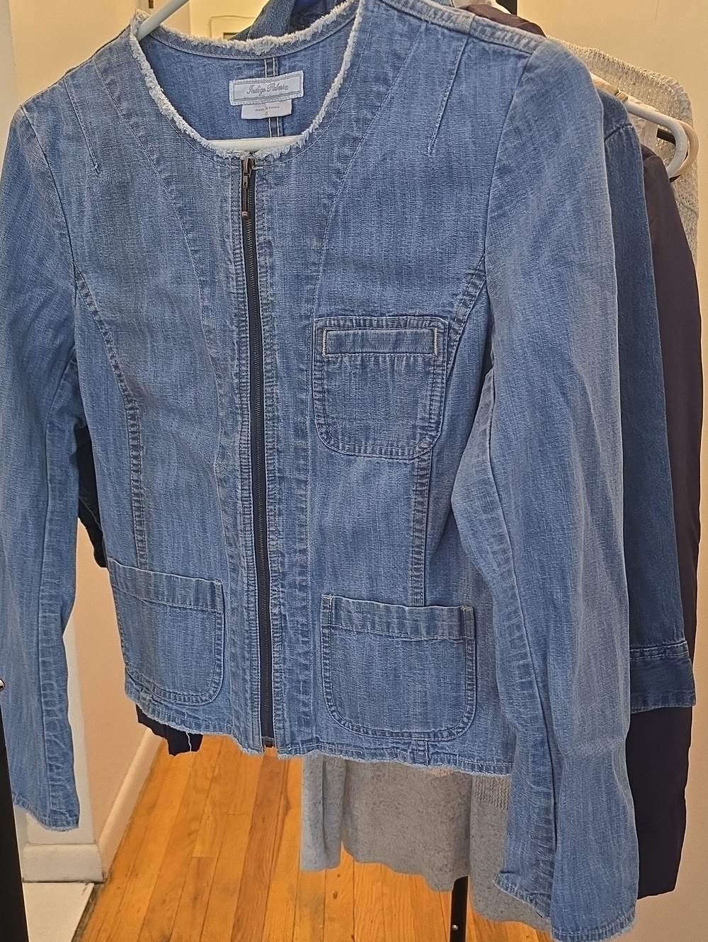 Talbots Light Wash Denim Zip Jacket